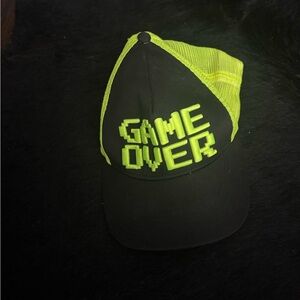 Black Cap with Neon Green Mesh